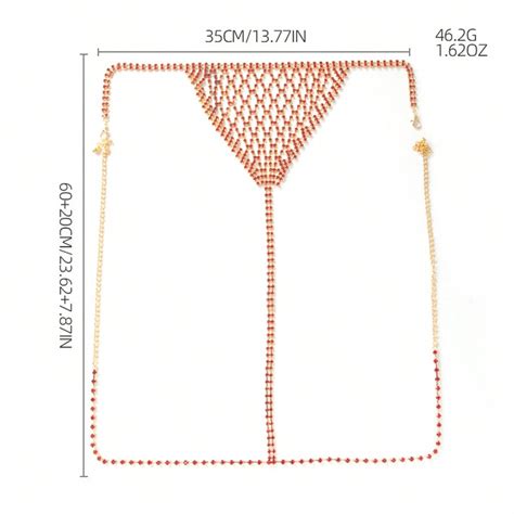 Fashionable Sexy Nightclub Party Shiny Rhinestone Bikini With Thong And Body Chain Shein Usa