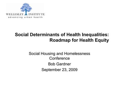 Social Determinants Of Health Inequalities Roadmap For Health Equity Ppt