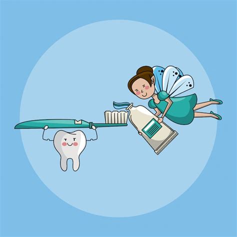 Premium Vector Tooth Fairy And Dental Care