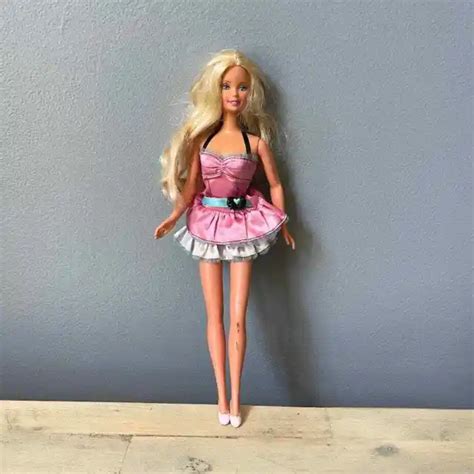 Mattel Barbie Doll Blonde Hair Blue Eyes Pink Short Dress Ballet Shoes Eur Picclick Fr