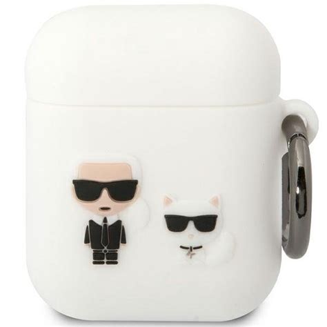 Karl Lagerfeld KLACA2SILKCW etui obudowa do AirPods 1/2 cover biały ...