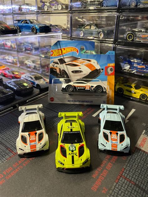 Hot Wheels Aston Martin Vantage GTE Race Day Gulf Premium Hobbies Toys Toys Games On