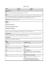 Soap Blank Template Docx Soap Note Name Date Age Time Sex Subjective Cc Reason