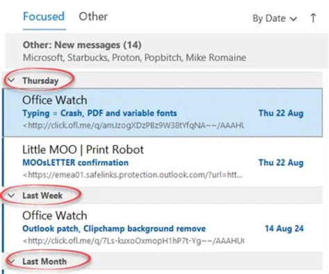 Outlook Message Group Fix How To Stop Inbox Grouping Office Watch