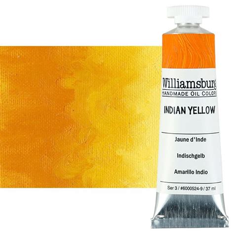 Williamsburg Handmade Oil Paint Indian Yellow 37ml Tube Jerrys