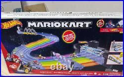 Car Track Set New Hot Wheels Nintendo Mario Kart Rainbow Road Raceway 8 Foot Track Set