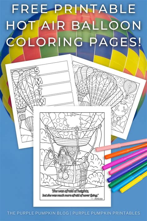 Free Printable Hot Air Balloon Coloring Pages For Adults
