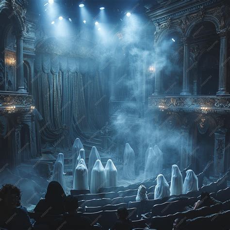 Premium Photo | Inside A Haunted Theater The Ghosts Background