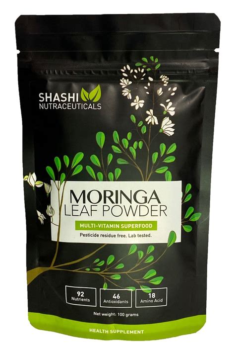 Sn Organics Moringa Leaf Powder 100 Gm Pouch Packaging Size 100