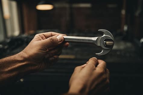 Premium Photo Hand Holding Wrench As Symbol Of Labor Day Ar C