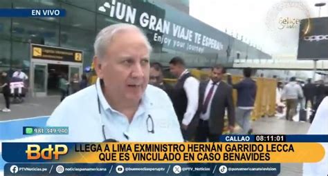 Hernán Garrido Lecca Regresó Al Perú Y Reiteró Que No Conoce A Otros