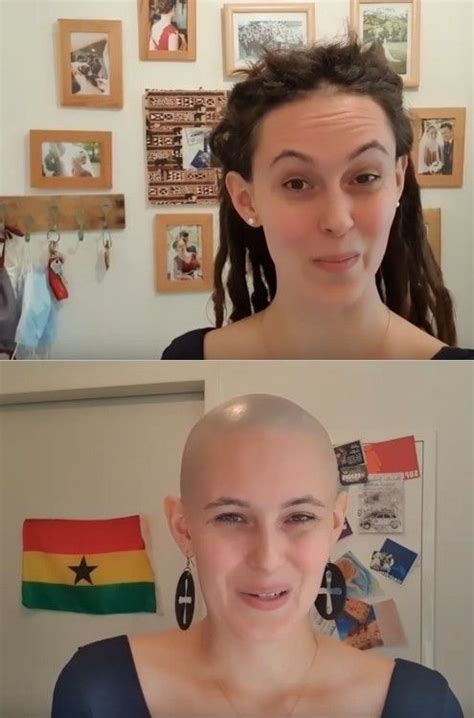 Untitled On Tumblr In 2024 Shaved Head Women Bald Women Long Hair