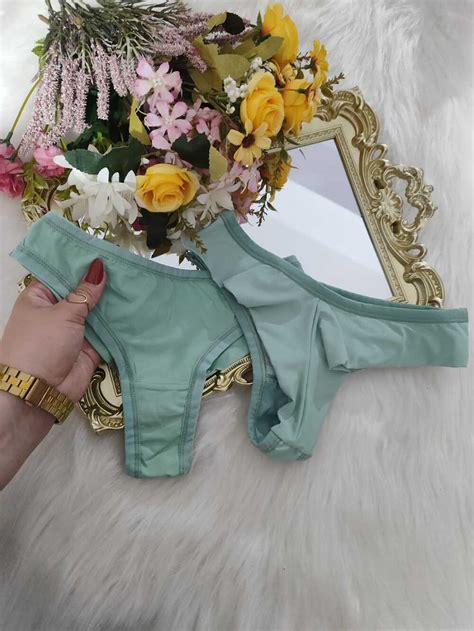 Calcinha Fio Duplo Verde Imp Rio Lingerie