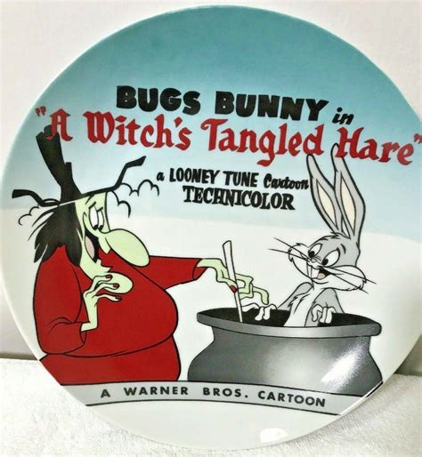 Looney Tunes Bugs Bunny A Witches Tangled Hare Plate Rounded