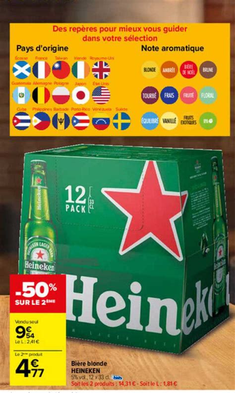 Promo Bi Re Blonde Heineken Chez Carrefour Icatalogue Fr