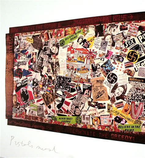 Jamie Reid I W F C E H J The Sex Pistols Mural Print B Noiseking A G E F U M