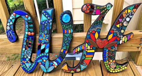 MOSAIC LETTERS INITIALS 12 Tall Totally Customizable Etsy Letters And