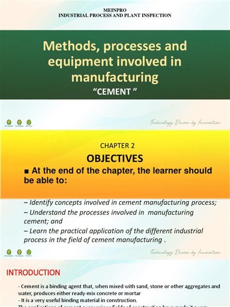 Cement Manufacturing Process Pdf Cement Mortar Masonry