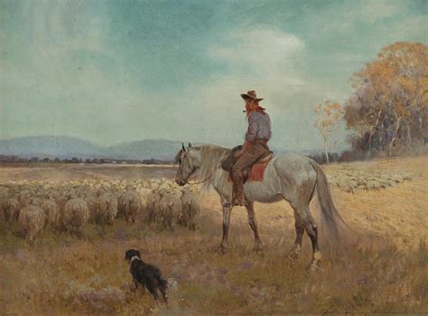 Sold Price Spence Percy F S 1868 1933 The Sheep Drover Australia