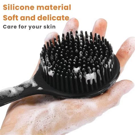bath brush long handle silicone  scrubber dropshipping service