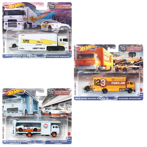 Saigontoys Hot Wheels Transport Team nhiều loại Porsche Ford Xe mô hình tỷ lệ 1 64 chính
