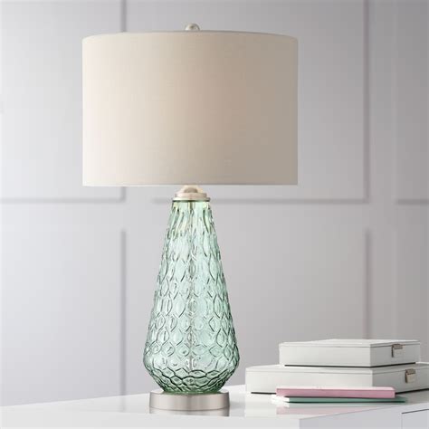 360 Lighting Julia Modern Table Lamp 26 12 High Green Glass White