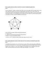 Df Unit Docx Draw A Graph Which Has An Euler Circuit But Is Not