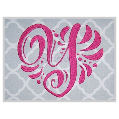 Swirly Hearts Embroidery Monogram Stitchtopia