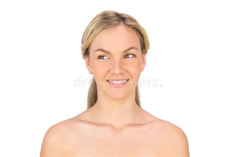 Pose Blonde Nue De Sourire Photo Stock Image Du Femmes