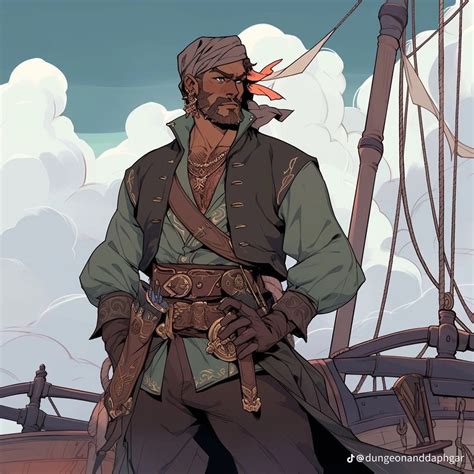 pin  diana doh  dnd character art pirate illustration pirate art