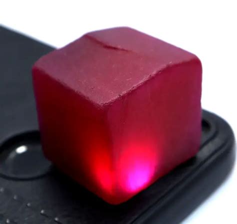 Natural Red Ruby Ct South African Cube Rough Certified Loose