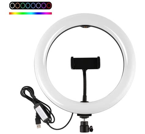 The Mohrim Mj Rgb Led Soft Ring Light With Tripod Stand Black