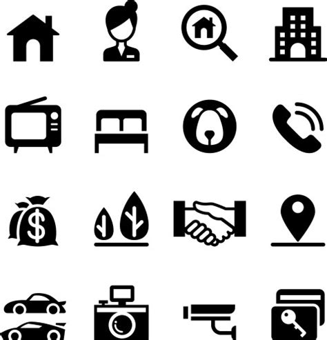 Real Estate Icon Set Royalty Free Vector Image