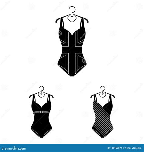 Vector Illustration Of Bikini And Fashion Logo Collection Of Bikini And Swimsuit Vector Icon