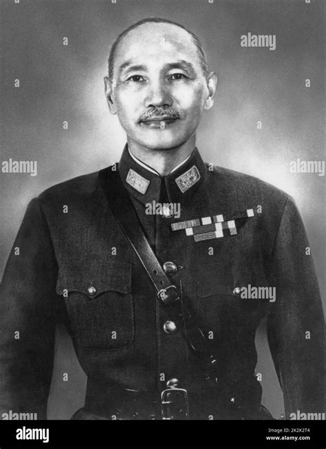 Official Portrait Of Chiang Kai Shek Chinese Military And Statesman