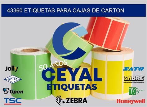 43360 Etiquetas Para Cajas De Carton Rollos Zebra