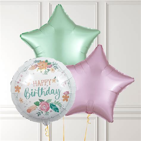 Happy Birthday Heart Balloon Trio Balloonbx