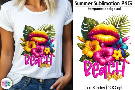 Beach Babe Tropical Summer Sublimation Graphic By Designs By Ira Creative Fabrica