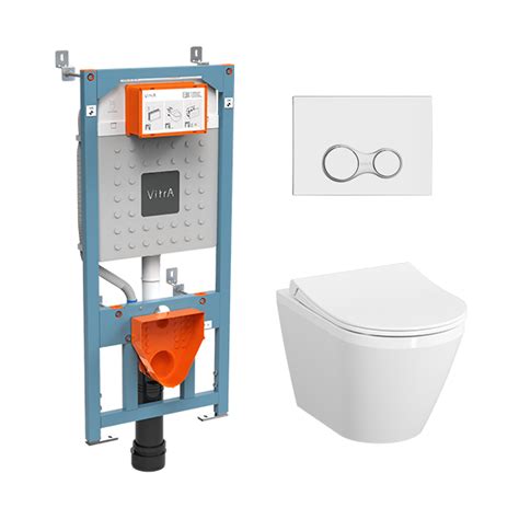 Комплект подвесной безободковый унитаз VitrA Integra Round, система ...