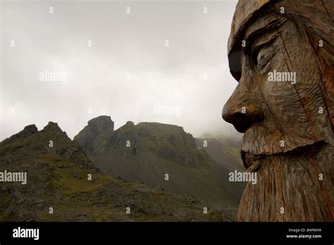 Icelandic Wood Carving Stock Photo Alamy