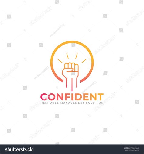 confident inspiration logo design template full stock vector royalty