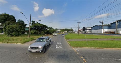 Obra Interdita Trecho Da Rua Dona Francisca No Eixo Industrial Norte