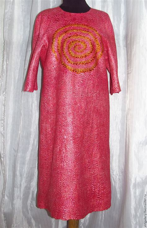 Платье валяное коралловое в интернет-магазине на Ярмарке Мастеров ...