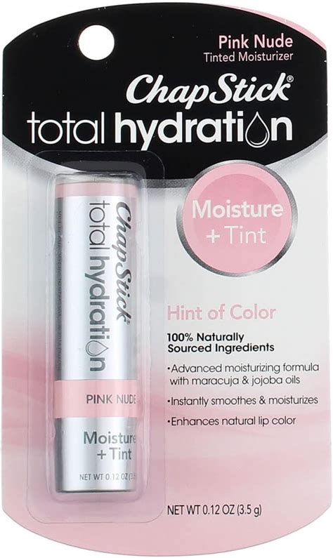 Amazon Chapstick Total Hydration Moisture Tint Pink Nude Tinted Lip Balm Tube Tinted