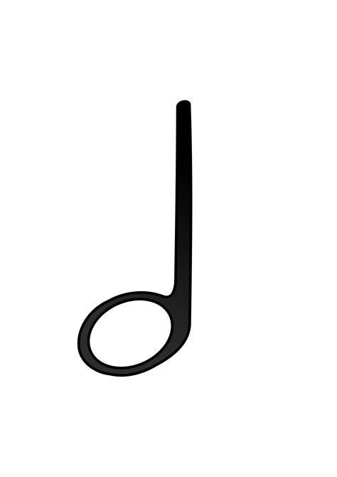 Clipart - Half Note (Stem Facing Up)