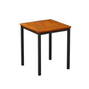 Miller Outdoor Table With Steel Frame Robinia Wood Top 3 Sizes