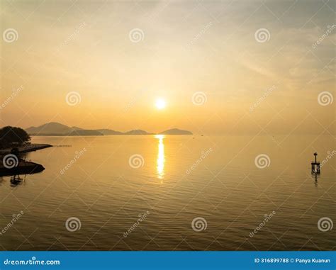 Aerial View Sunset Sky Nature Beautiful Light Sunset Or Sunrise Over