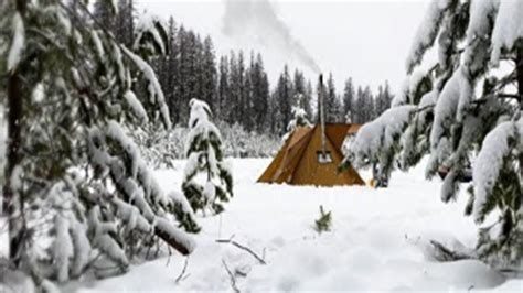 EXTREME 40 Solo Winter Camping 4 Days Snowstorm Hot Tent Camping In A Blizzard ASMR YouTube