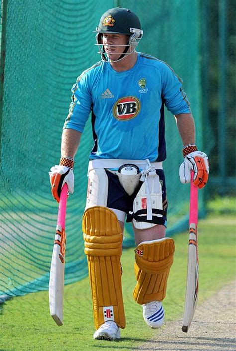 David Warner is all padded up for batting practice | ESPNcricinfo.com