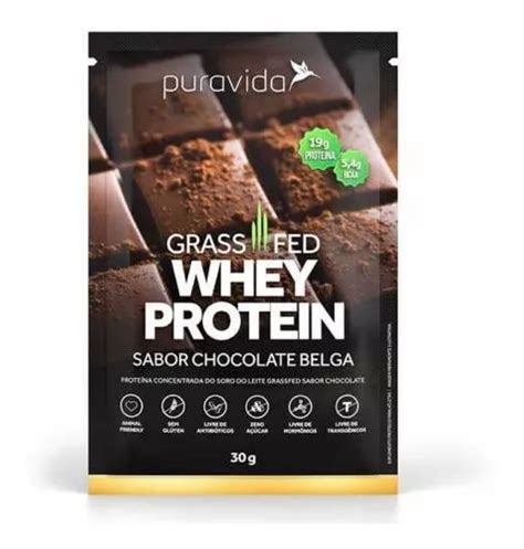 Suplemento En Polvo Pura Vida Grass Fed Whey Protein Chocolate Belga